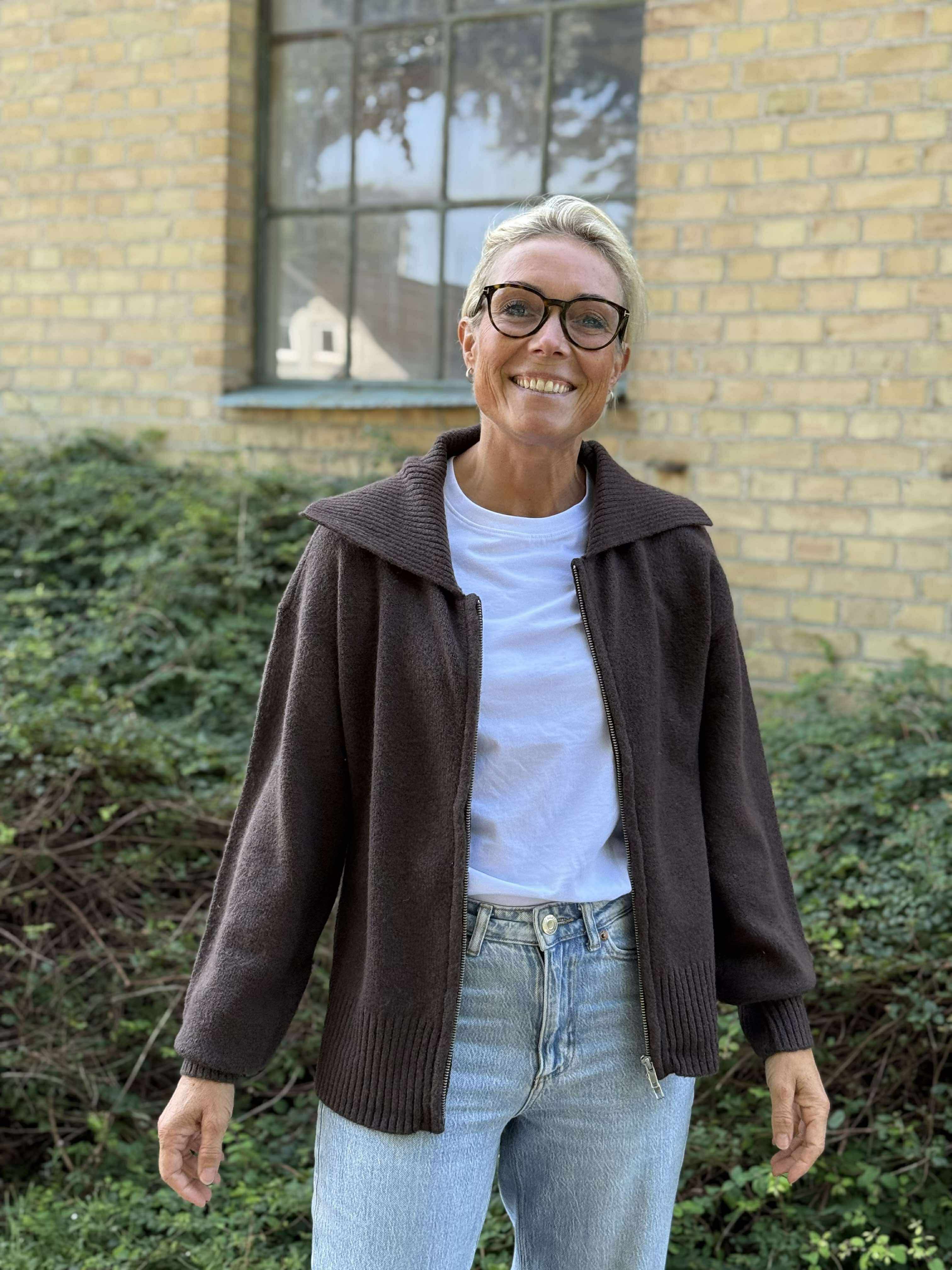 PCMALOU Knit Cardigan - Hot Fudge